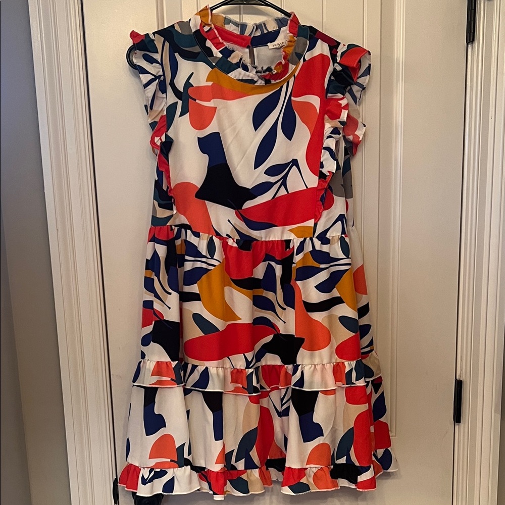 Colorful Dress with Ruffle Details Jodifl